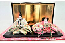 雛人形 京芥子親王「鴛～おしどり～」オリジナル金襴敷 No.K-304