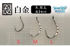 釣針 はりよし ウェーブラインターコイズ 白金(徳用)（S,M,L 各1セット）[ 釣り 釣り針 あじ  ]