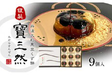 【ふるさと納税】 寶三然 (くず餅 寶三然9個 ) 和菓子 菓子 伝統 美 甘い 甘党 ギフト お祝い 贈答品 中元 歳暮 数量限定 期間限定 人気 ふるさと納税 ふるさと 人気 おすすめ 送料無料 兵庫県 三田市 [3d28bae460005]
