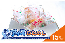【ふるさと納税】 北極アイス おためし15本セット ( ミルク / あずき /  ココア / パイン / 抹茶 / オレンジ / ミックスジュース / レモン )  アイスキャンデー アイスバー フルーツアイス 果物 スイーツ 氷菓 菓子 アソート 詰め合わせ 人気 [3d28bae540020]