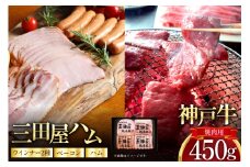神戸牛 三田屋総本家 ギフト セット ハム ウインナー ベーコン 神戸ビーフ HNK-10 [アピデ 兵庫県 三田市 3d28bga670002] 三田屋 詰め合わせ 肉 牛肉 焼肉 ビーフ ウインナー ハム ベーコン 神戸ビーフ