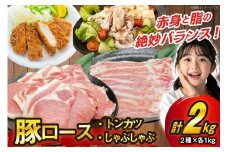 豚肉 豚ロース とんかつ用 しゃぶしゃぶ用 各1kg 計2kg セット [司フーズ・システム 兵庫県 三田市 3d28bdy500011] 真空パック 豚 ロース とんかつ しゃぶしゃぶ 詰め合わせ 豚肉セット 小分け 冷凍
