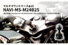 マルチマウントベースφ25　Honda（ホンダ）NSR250R CBR250R（2010～）CBR600RR他用 NAVI-MS-M24B25