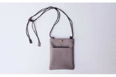 国産シュリンクレザーサコッシュ（グレージュ）