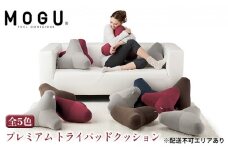 【MOGU-モグ‐】プレミアム　トライパッドクッション ウッドブラウン〔 クッション ビーズクッション リビングクッション まくら 枕 〕