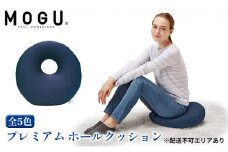 【MOGU-モグ‐】プレミアム　ホールクッション ディープブルー〔 クッション ビーズクッション リビングクッション〕