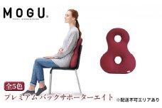 特別寄附額 改定前 【MOGU-モグ‐】プレミアム　バックサポーターエイト ディープブルー〔 クッション ビーズクッション リビングクッション〕