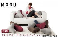 【MOGU-モグ‐】プレミアム　トライパッドクッション ディープブルー〔 クッション ビーズクッション リビングクッション まくら 枕 〕