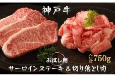 神戸牛 サーロインステーキ 切り落とし お試しセット 750g セット 詰め合わせ A4ランク A5ランク 牛肉 牛 お肉 肉 ブランド牛 和牛 神戸ビーフ 但馬牛 サーロイン ステーキ ステーキ肉 炒め物 国産 冷凍