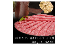 特別寄附額 改定前 神戸牛 サーロイン しゃぶしゃぶ 肉 500g  牛肉 しゃぶしゃぶ用 しゃぶしゃぶ 和牛 肉 すき焼き 但馬牛 霜降り ブランド牛 黒毛和牛 お肉 冷凍 ヒライ牧場 神戸ビーフ 
