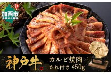 神戸牛 焼肉用たれ漬けカルビ 450g 焼き肉 牛肉 和牛 焼肉 カルビ タレ キャンプ BBQ アウトドア バーベキュー ホットプレート 黒毛和牛 お肉 冷凍  小分け