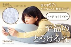 至福のとろけるまくら TROORY ノルディックネイビー 新生活 一人暮らし 買い替え おしゃれ クッション 枕 寝具ギフト プレゼント お祝い 市場家具 いちば イチバ ICHIBA koti