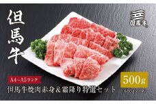 ＜但馬牛＞焼肉 赤身&霜降り 特選セット500g【1313161】