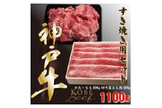 神戸ビーフ　うす切り・切り落とし肉セット　合計1100g　YBS3【1340605】