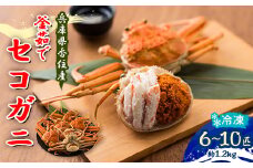 兵庫県香住産 釜茹でセコガニ6～10匹入(約1.2kg)<冷凍発送>＜11月中旬以降発送＞【1332882】