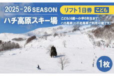 ハチ高原スキー場＜全日＞リフト1日利用券　こども1名・1枚(ハチ北高原でもご利用可能!)【1445609】