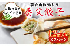 ＜山椒の実入り＞朝倉山椒味わう養父餃子(要冷凍/12個入り)×2パック【1471845】