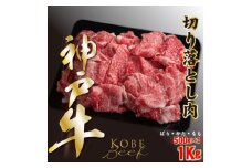 神戸ビーフ　切り落とし肉　500g×2　計1000g　YBS2S【1498632】