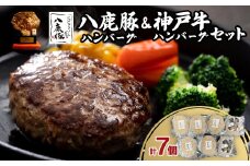 八鹿豚ハンバーグ&神戸牛ハンバーグセット【1527758】