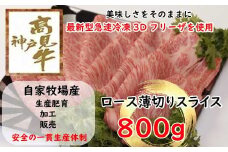 神戸髙見牛極みロース薄切り  800g