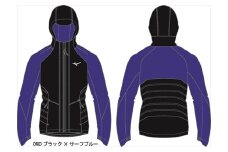 中綿ブレスサーモウォーマーシャツ：配送情報備考　09Ｄ　ブラック×サーフブルー