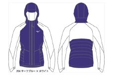 中綿ブレスサーモウォーマーシャツ：配送情報備考　25Ａ　サーフブルー×ホワイト