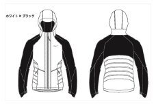 中綿ブレスサーモウォーマーシャツ：配送情報備考　01A 　ホワイト×ブラック