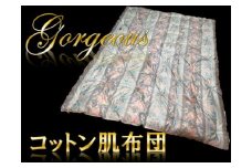 【抗菌・防ダニ】ゴージャスなコットン肌布団/シングル・グリーン