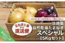 淡路島自然乾燥たまねぎ【玉ねぎ小屋から直送便】スペシャル5kgセット！