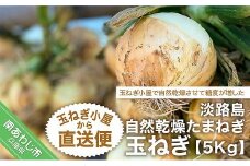 淡路島自然乾燥たまねぎ【玉ねぎ小屋から直送便】玉ねぎ5Kg！