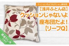 クッションじゃないよ座布団だよ！【リーフQ】