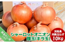 大地の恵み！淡路島の完熟玉ねぎ【シャーロットオニオン　輝玉（キラ玉）】10kg