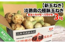 【新玉ねぎ】極上の味　淡路島の極味玉ねぎ　3kg　◆配送３月中旬～5月中旬