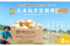 【全３回・２ヶ月に１回定期便】mama-yasai たまねぎ２kg