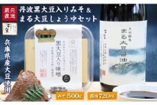 蔵元直送！味噌500g×1個・しょうゆ720ml×1本 セット 調味料 人気 無添加 天然醸造 発酵食品 国産 安心 安全 手作り 丹波黒大豆 赤穂の塩 味噌 みそ コク 旨味 醤油 しょうゆ 刺身 煮物 【AS2AC28】