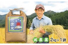 【先行予約】令和7年産 減農薬 三波農地を守る会のコシヒカリ 2㎏（2kg×1袋） 令和7年産 先行予約 新米予約 減農薬 コシヒカリ お米 安心 安全 良質 美味しい 計2㎏ お試し 竹田城跡 三波地区 きれいな水【AS2AB21】