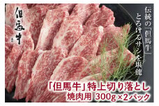 【但馬牛】特上切り落し300g×２パック(焼肉用)【A4ランク以上】