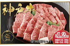 神戸牛 焼肉用セット 1.2kg (ASGYS5)  ふるさと納税 神戸牛 神戸ビーフ ブランド和牛 国産 和牛 焼肉 かたロース かた もも バーベキュー 太田家 兵庫県 神戸 但馬 朝来 朝来市