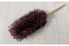 【むろの屋】モコモコハンディモップ（ブラウン）　※木製ハンドル付き 日用品 掃除用品 モップ 最高級 マイクロファイバー かわいい おしゃれ デザイン インテリア HYLON ハイロン