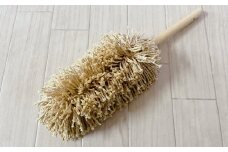 【むろの屋】モコモコハンディモップ（ベージュ）　※木製ハンドル付き 日用品 掃除用品 モップ 最高級 マイクロファイバー かわいい おしゃれ デザイン インテリア HYLON ハイロン
