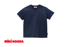 ミキハウス 丸ロゴ半袖Tシャツ 紺－130cm （10-5229-577） 【 ミキハウス mikihouse 子供服 子ども服 半袖 Tシャツ シャツ 柔らかい 丈夫 長持ち 綿100％ シンプル 普段使い ギフト お祝い プレゼント ベビー キッズ 国産 日本製 安心 安全 】