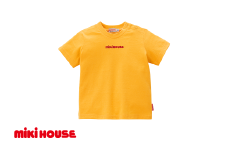 ミキハウス 丸ロゴ半袖Tシャツ 黄－130cm （10-5229-577） 【 ミキハウス mikihouse 子供服 子ども服 半袖 Tシャツ シャツ 柔らかい 丈夫 長持ち 綿100％ シンプル 普段使い ギフト お祝い プレゼント ベビー キッズ 国産 日本製 安心 安全 】