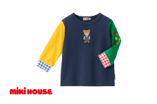 ミキハウス プッチー長袖Tシャツ 紺－100cm （10-5246-497） 【 ミキハウス mikihouse 子供服 子ども服 長袖 Tシャツ 白 紺 上品 柔らかい 丈夫 長持ち 綿100％ シンプル 普段使い ギフト お祝い プレゼント ベビー キッズ 国産 日本製 安心 安全 】