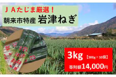 【 先行予約 】 JAたじま厳選！ 朝来市特産 岩津ねぎ 3kg（300g×10袋）