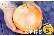 淡路島たまねぎ 大きな2Lサイズ 5kg　玉ねぎ 玉葱 オニオン