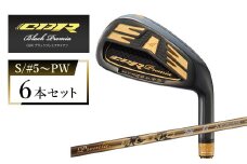 ワークスゴルフ CBRブラックプレミアアイアン 6本セット プレミア飛匠・極 （S/#5～PW）