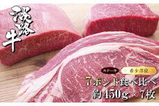 淡路牛希少部位ステーキ 7ポンド食べ比べ 約450ｇ×7枚