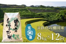 【定期便】淡路島の棚田米 ８kg×１２回（毎月発送）