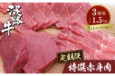 【定期便3カ月】淡路牛 特選赤身肉定期便