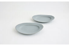 【Awabi ware】 オーバル皿S ペアセット （青マット×２） 《決済から3ヶ月前後で発送》